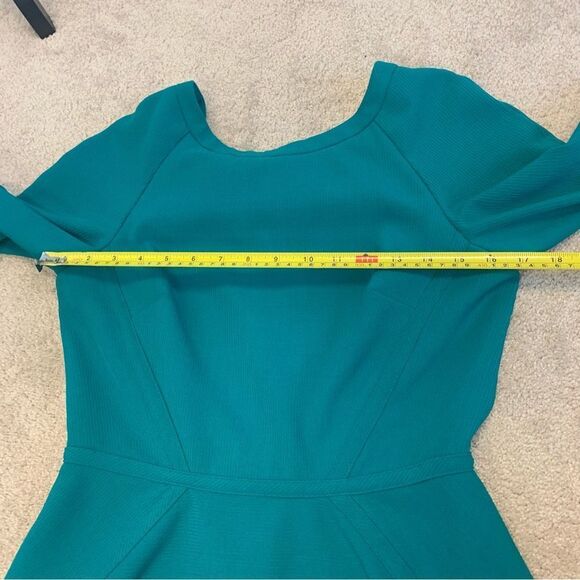 JULIA Jordan teal aquamarine short sleeve fit and flare skater dress Sz 6 - Picture 9 of 10